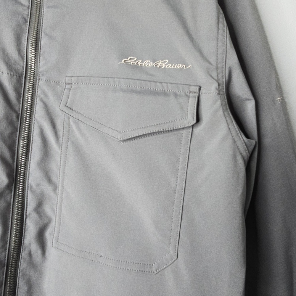 EDDIE BAUER Mens TRAVEX Gray Sz Small Full Zip Jacket Lightweight Travel Outdoor - Picture 3 of 13